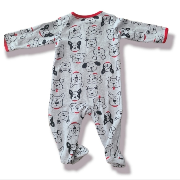 Infant Puppy Print Footsie - Picture 4 of 4